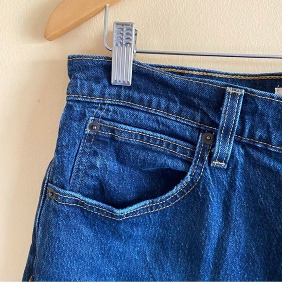 Levis Premium 70'S High Rise Slim Straight Jeans Woman 31 Dark Wash Classic - Picture 4 of 16